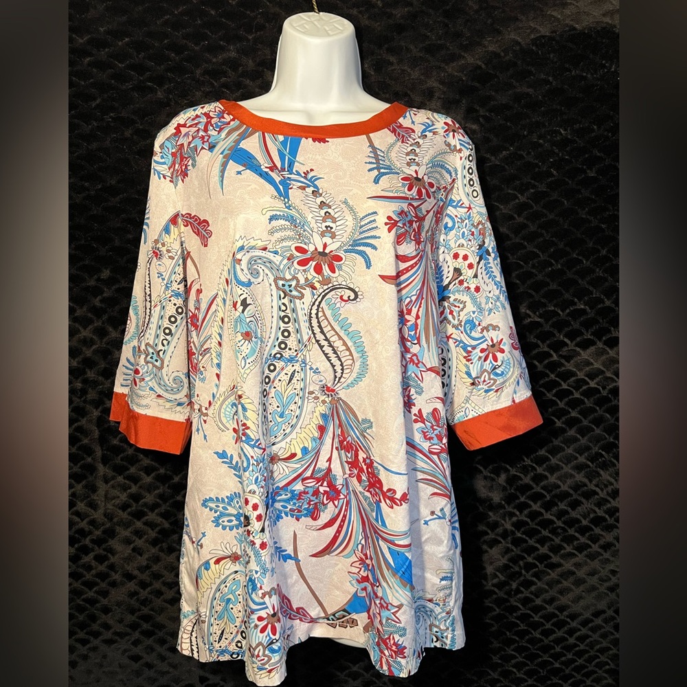 Paisley Print Shirt SZ-8-10 EUC